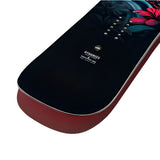 Lib Tech Women's Dynamiss Snowboard 2026 - A black snowboard with a pink flower graphic on top.