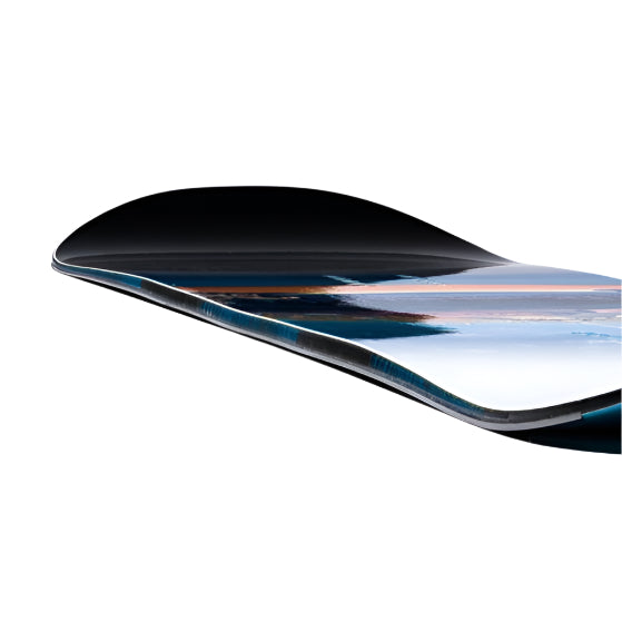 Lib Tech Women's Glider Snowboard 2026 - A black snowboard with a subtle white stripe on its top edge.