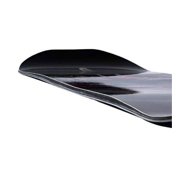 Lib Tech T Rice Pro Snowboard - A black snowboard with a subtle white stripe along its edge, set against a plain white background.