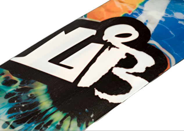 Lib Tech T Rice Pro Snowboard 2026 - A snowboard with a black background and white lettering, featuring the brand name "LIB TECH" in large letters at the top.