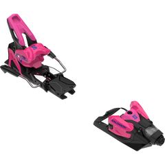 Salomon Strive 14 Multinorm Ski Bindings - Black ski bindings with silver hardware and a blue logo on the top plate.