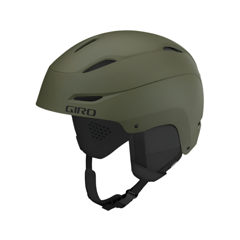 Giro Ratio Helmet 2024 - Matte black helmet with a sleek, aerodynamic design and ventilation holes on top.