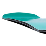 GNU Gremlin Snowboard 2026 - A snowboard with a teal top sheet and black base, featuring a wavy design on its underside.