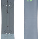Endeavor Pioneer Snowboard 2022 - A gray snowboard with a black logo and white lettering on top.