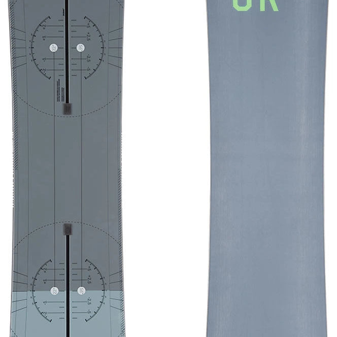 Endeavor Pioneer Snowboard 2022 - A gray snowboard with a black logo and white lettering on top.