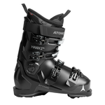 Atomic Women's Hawx Ultra 85 Ski Boots - Black ski boots with a sleek, modern design and silver buckles.