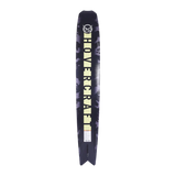 HO Hovercraft Water Ski 2024 - A black water ski with a white logo at the top and a camouflage pattern on its body.