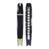 HO Hovercraft Water Ski 2024 - A black water ski with a white logo and a circular design on top.