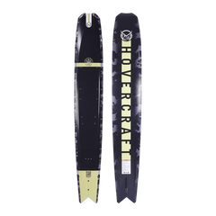 HO Hovercraft Water Ski 2024 - A black water ski with a white logo and a circular design on top.