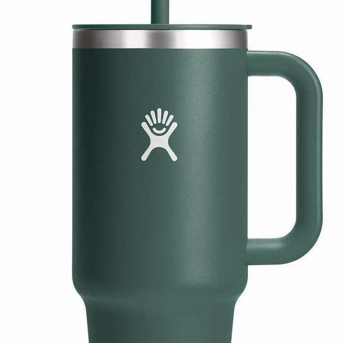Hydro Flask 40oz All Around Travel Tumbler - A large, insulated tumbler with a screw-on lid and straw.