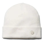 Stance Kama Merino Wool Beanie 2024 - A white beanie with a small circular logo on the front cuff.