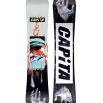 CAPiTA Indoor Survival Snowboard 2026 - A snowboard with a light blue background and an eye graphic in the center, featuring red iris and black pupil.