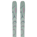 Salomon QST 100 Skis 2026 - A pair of skis with a light green base color and darker green marbled swirls.