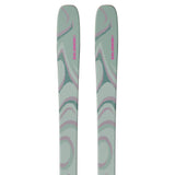 Salomon QST 100 Skis 2026 - A pair of skis with a light green base color and darker green marbled swirls.
