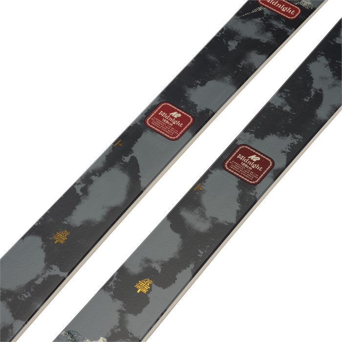 K2 Women's Midnight Ski 2024 features a black design with red accents.