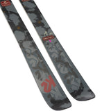 K2 Women's Midnight skis, 2024 model, feature a black and gray design with red accents.