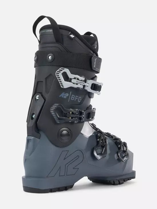 K2 BFC 80 ski boot, 2024 model, features a dark gray color and distinctive design.