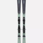 K2 Women's Disruption 75 skis feature a green and black design with M3 10 bindings.