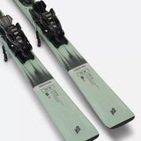 K2 Disruption 75 skis, 2024 model, feature a green color scheme and M3 10 bindings.