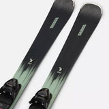 K2 Disruption 75 skis feature a green and black design with M3 10 bindings.