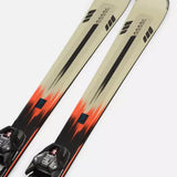K2 Disruption MTI skis, 2024 model, feature a black and red design with MXC 12 bindings.