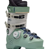 K2 Women's BFC 105 BOA ski boots feature a green colorway and distinctive design.