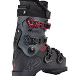 K2 BFC 95 women's ski boots feature a gray and red design.
