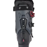 K2 Women's BFC 95 ski boots feature a black and purple design with adjustable straps.