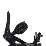 Black K2 Cassette snowboard binding features a sleek design with red accents.