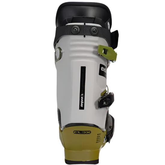 K2 Junior's Evolver 2025 ski boots feature a black and yellow design.
