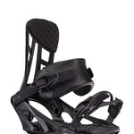 Black K2 Indy snowboard binding with a distinctive design.