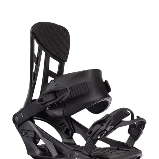 Black K2 Indy snowboard binding with a distinctive design.