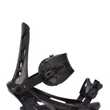 Black K2 Indy snowboard binding with a distinctive design and adjustable straps.