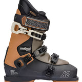 K2 Method ski boots feature a gray and orange color scheme with prominent branding.