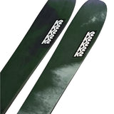 K2 Women's Mindbender 106C skis 2025 feature a red and white design with a distinctive graphic.