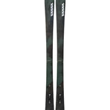 K2 Women's Mindbender 85 skis, 2025 model, feature a black and yellow design.