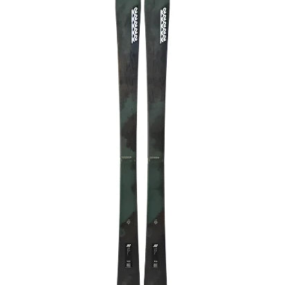 K2 Women's Mindbender 85 skis, 2025 model, feature a black and yellow design.
