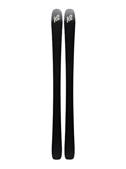 K2 Mindbender 85 women's skis, 2025 model, feature a sleek black design.