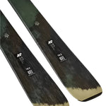 K2 Mindbender 85 skis, 2025 model, feature a distinctive yellow and black graphic design.