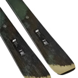 K2 Mindbender 85 skis, 2025 model, feature a distinctive yellow and black graphic design.