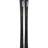 K2 Mindbender 85 skis, 2025 model, feature a black design with red accents.
