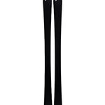 K2 Mindbender 85 skis, black with red accents, are displayed against a white background.