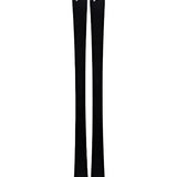 K2 Mindbender 85 skis, black with red accents, are displayed against a white background.