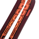 K2 Women's Omen 90 skis 2025 feature a red and black design.