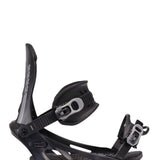 Black K2 Sonic snowboard binding features a distinctive design and silver accents.