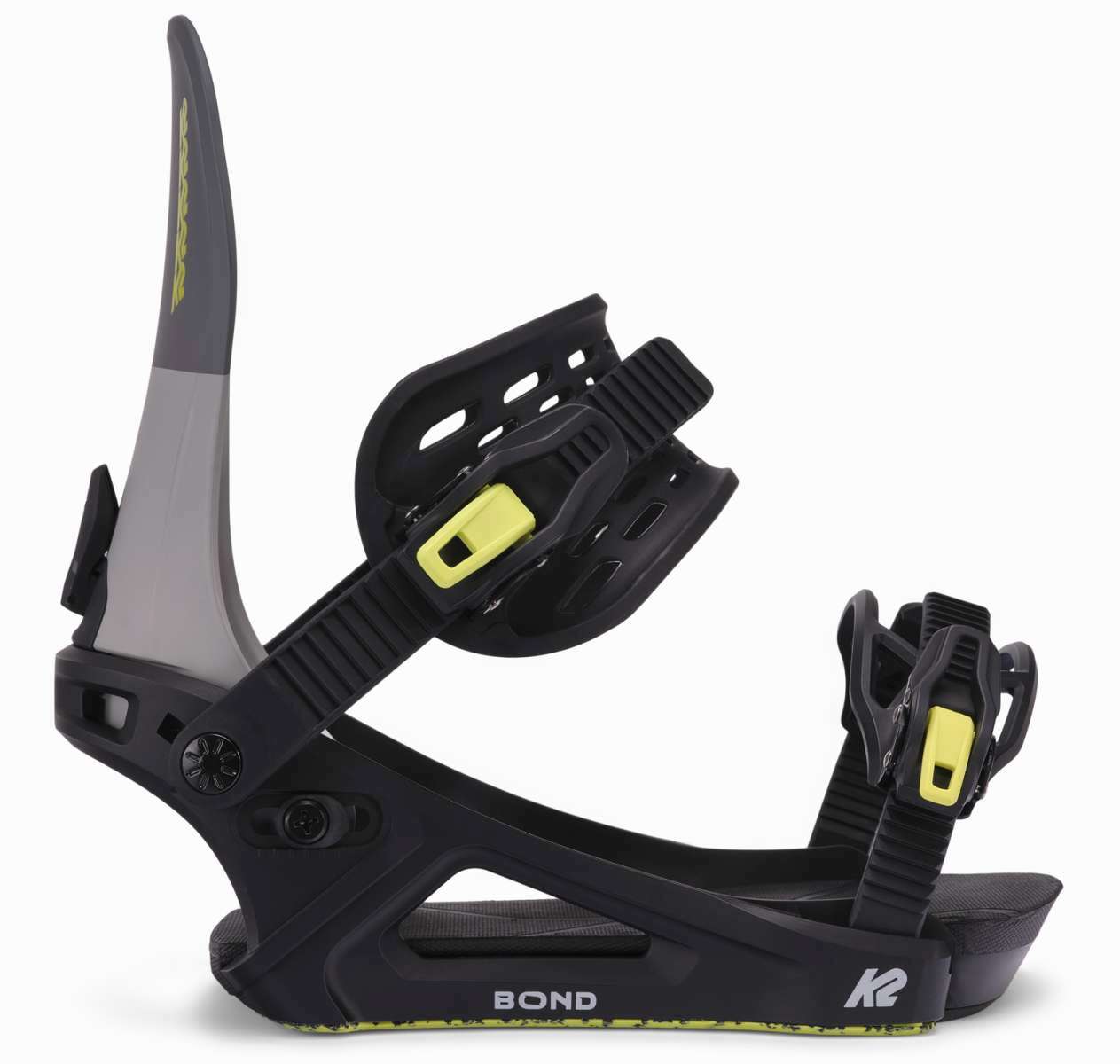 K2 Bond Snowboard Binding 2025 - grey/Lime Angle2