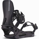 Black K2 Bond snowboard binding features a sleek design with visible mounting hardware.