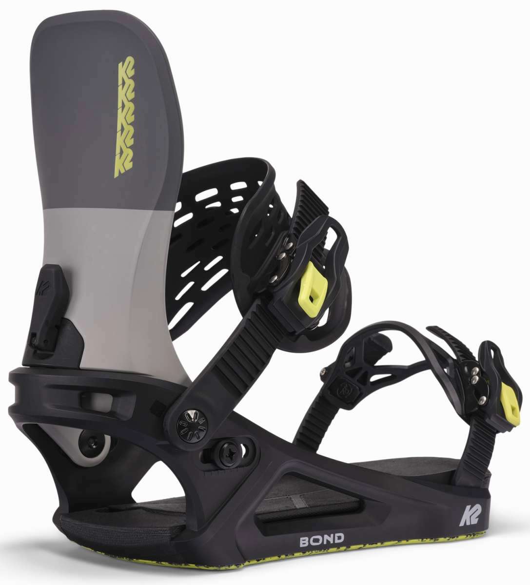 K2 Bond Snowboard Binding 2025 - grey/Lime Angle1