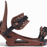 K2 Bond snowboard binding, featuring a red base and black straps.