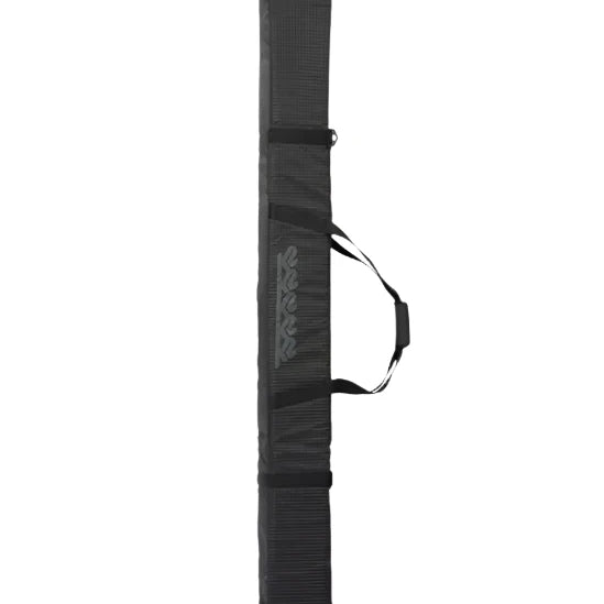 K2 Double Padded Ski Bag 2025, black with padded sections and carry handles.